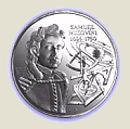 pamätná strieborná minca v hodnote 500 Sk k 250. výročiu úmrtia Samuela Mikovíniho, zdroj: www.nbs.sk